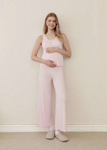 Forever Comfy Bamboo Wide-Leg Pants - Pink