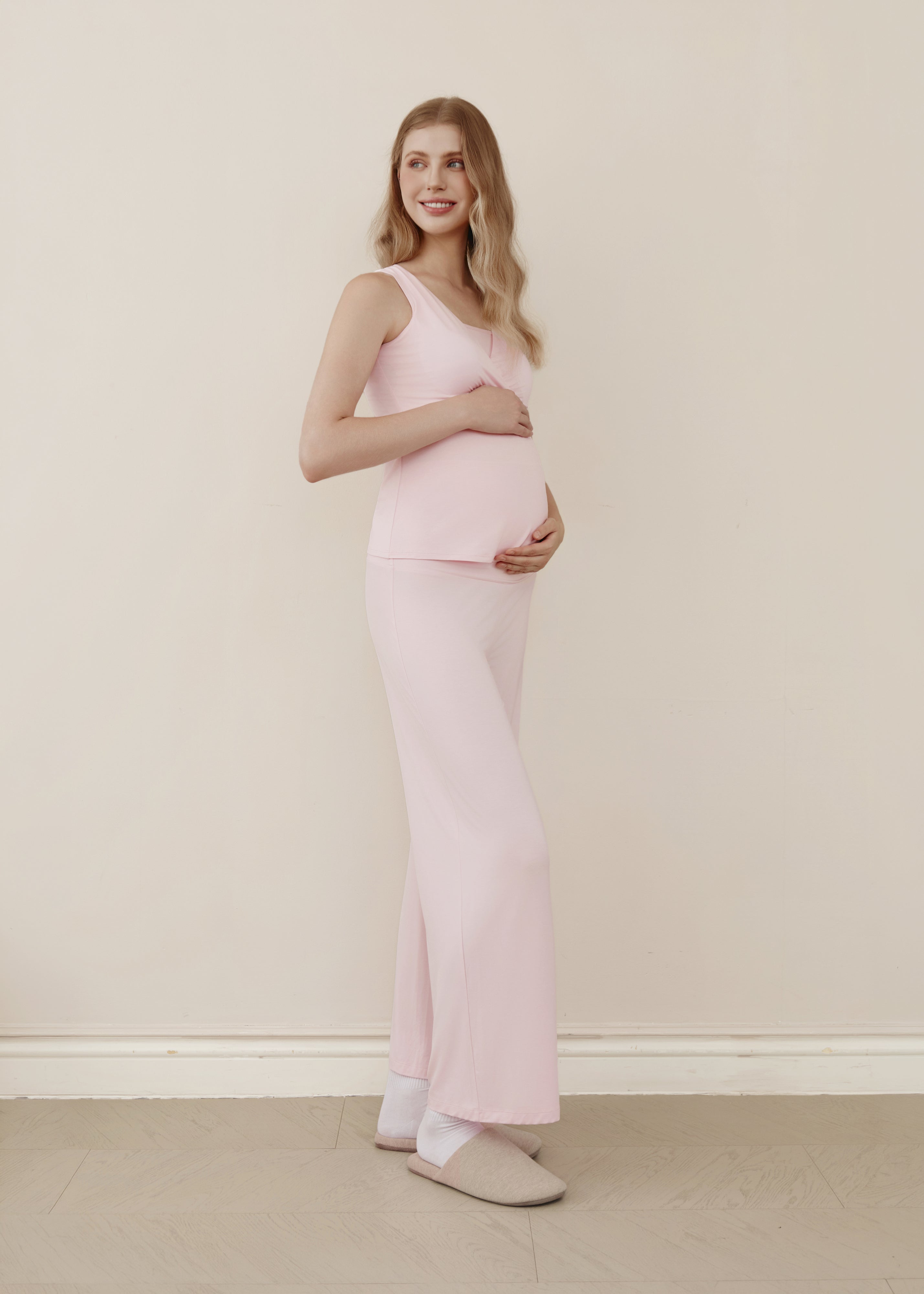 Forever Comfy Bamboo Wide-Leg Pants - Pink