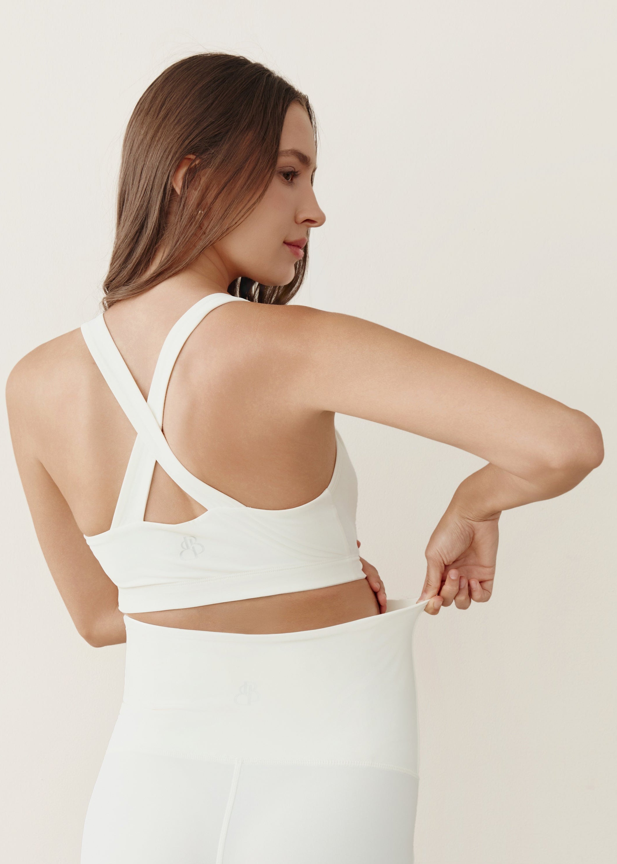 Keep Me Close Maternity Sports Bra - Cream