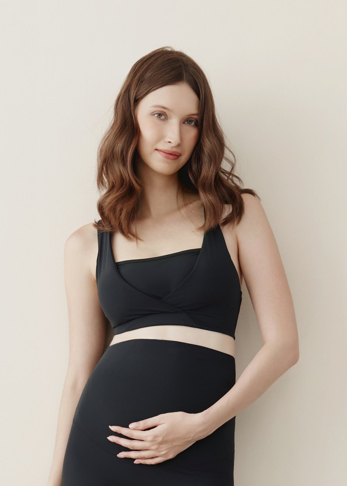 Keep Me Close Maternity Sports Bra - Black