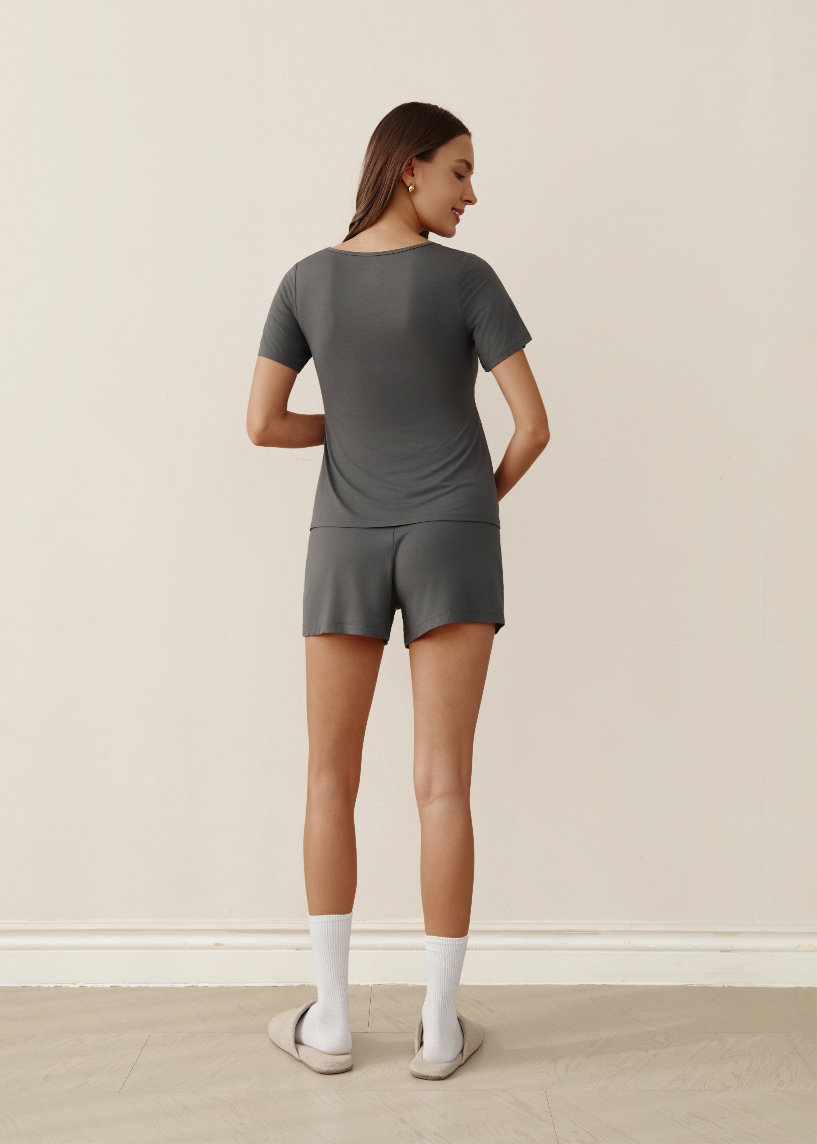 Forever Comfy Bamboo Shorts - Grey