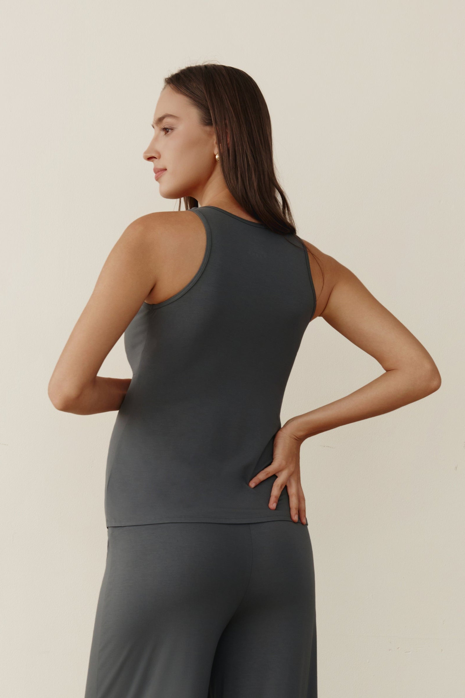 Breezy Nest Bamboo Nursing Tank - Grey