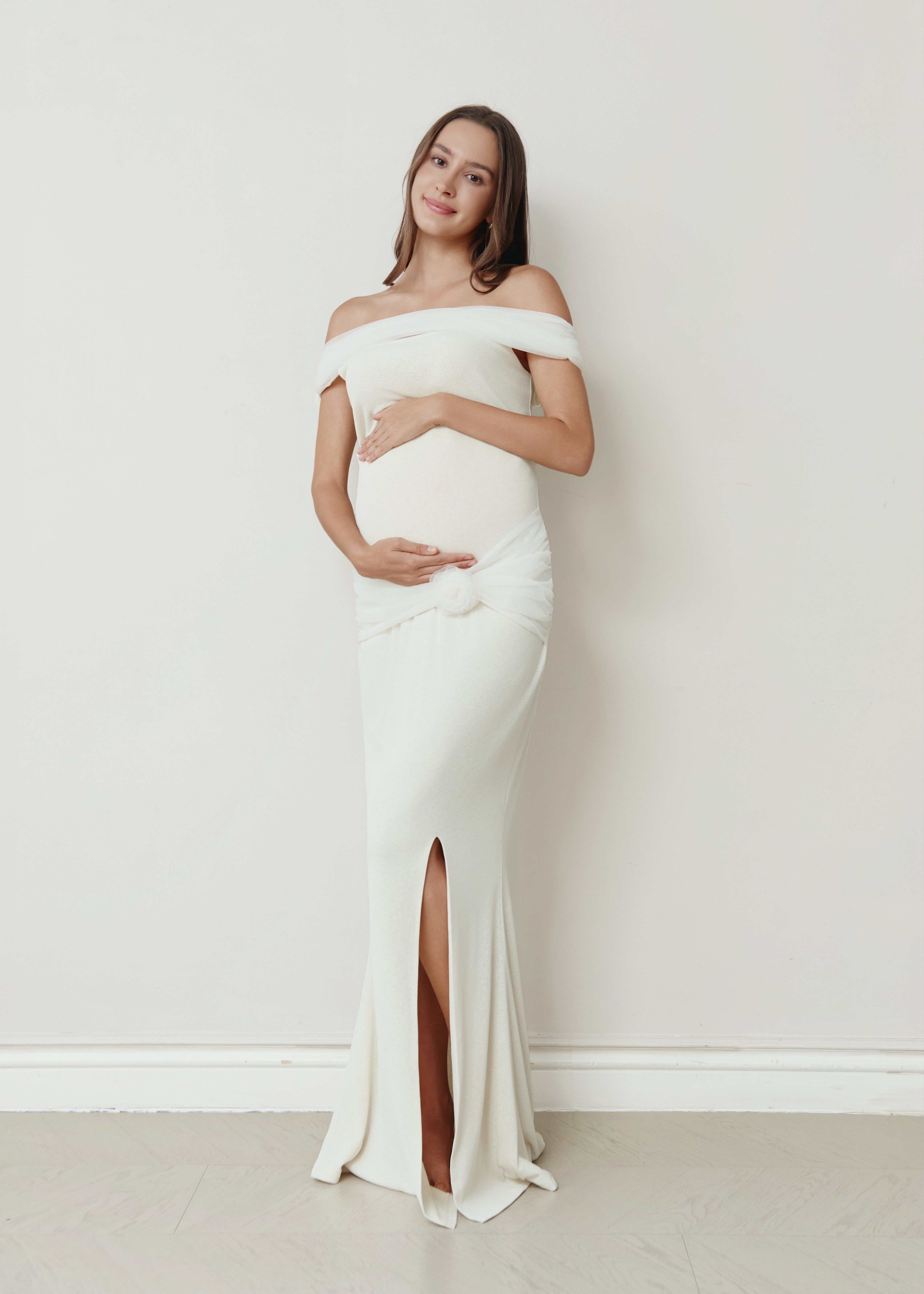 Ever After Maternity Dress - Cream