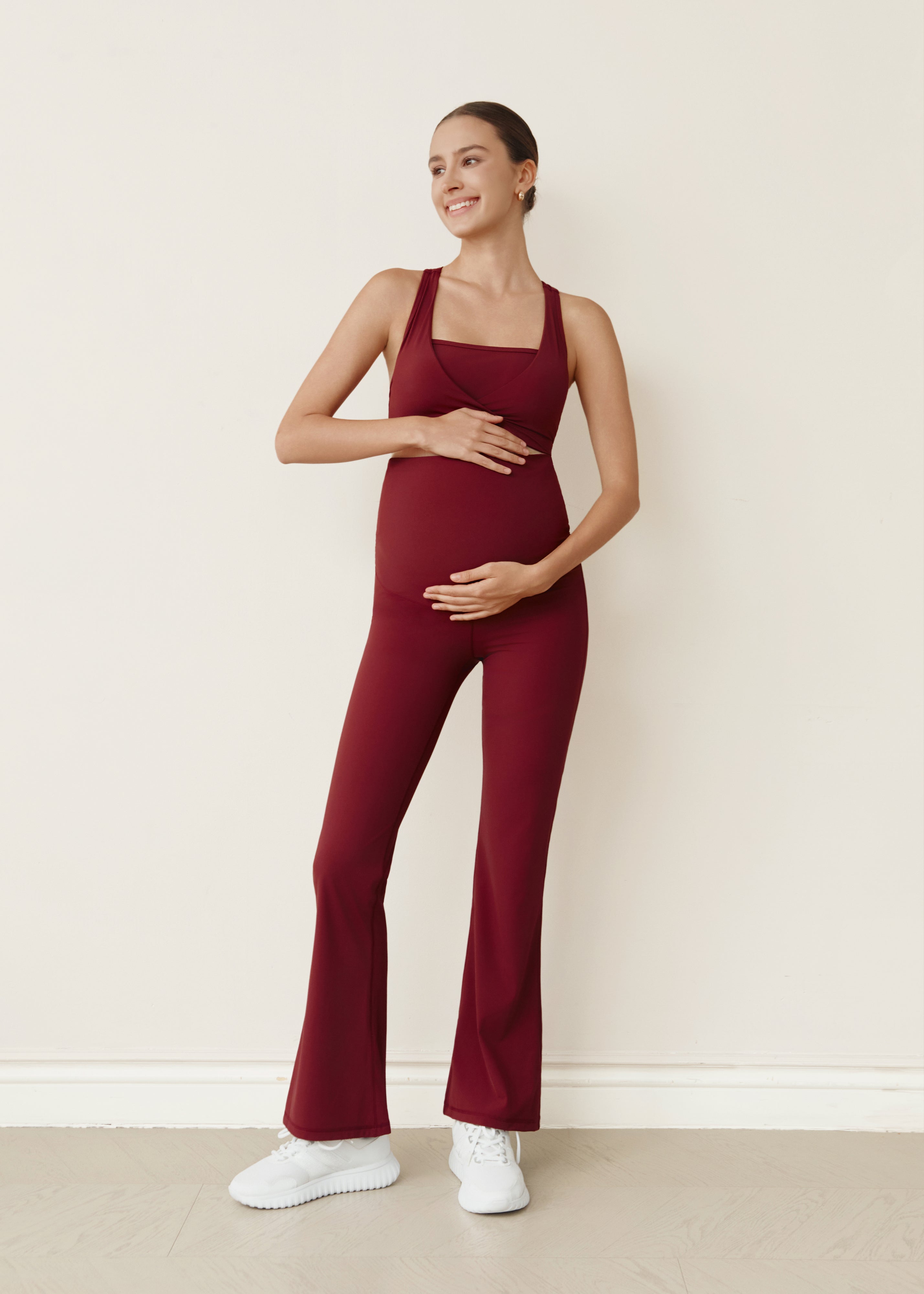 Flow With Me Flare Leggings - Burgundy