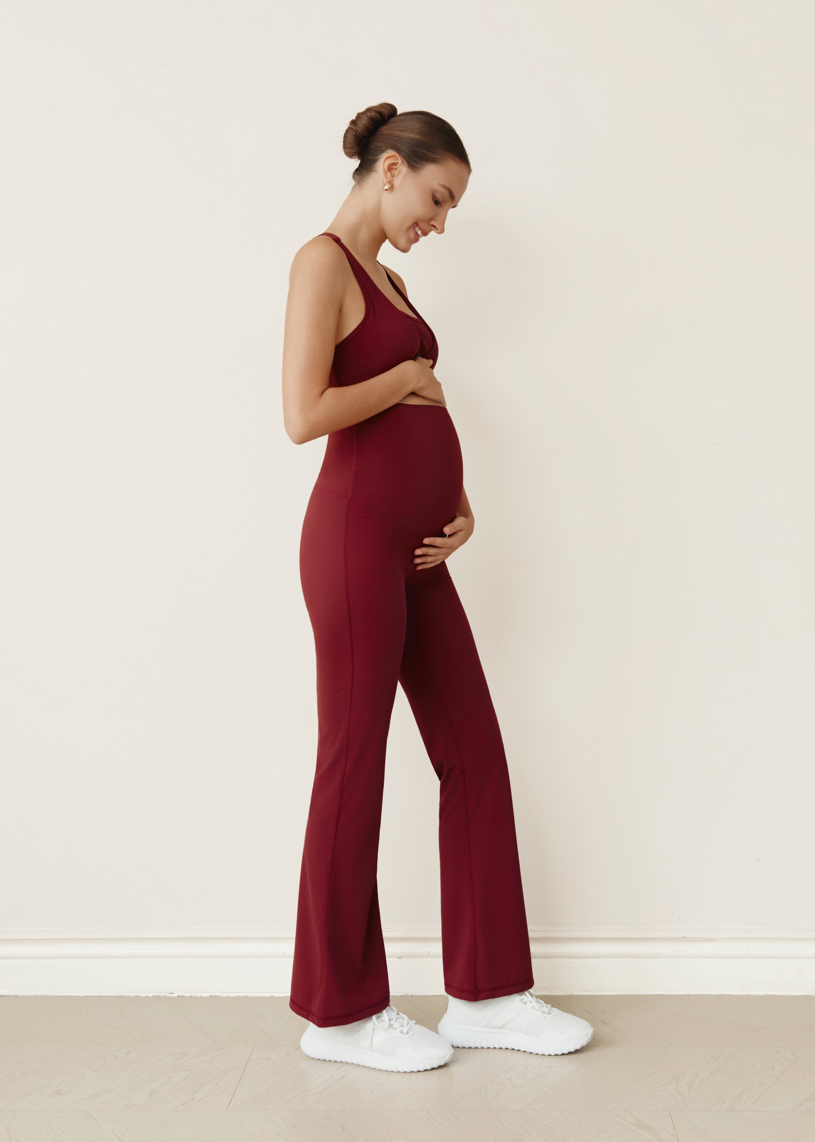 Flow With Me Flare Leggings - Burgundy