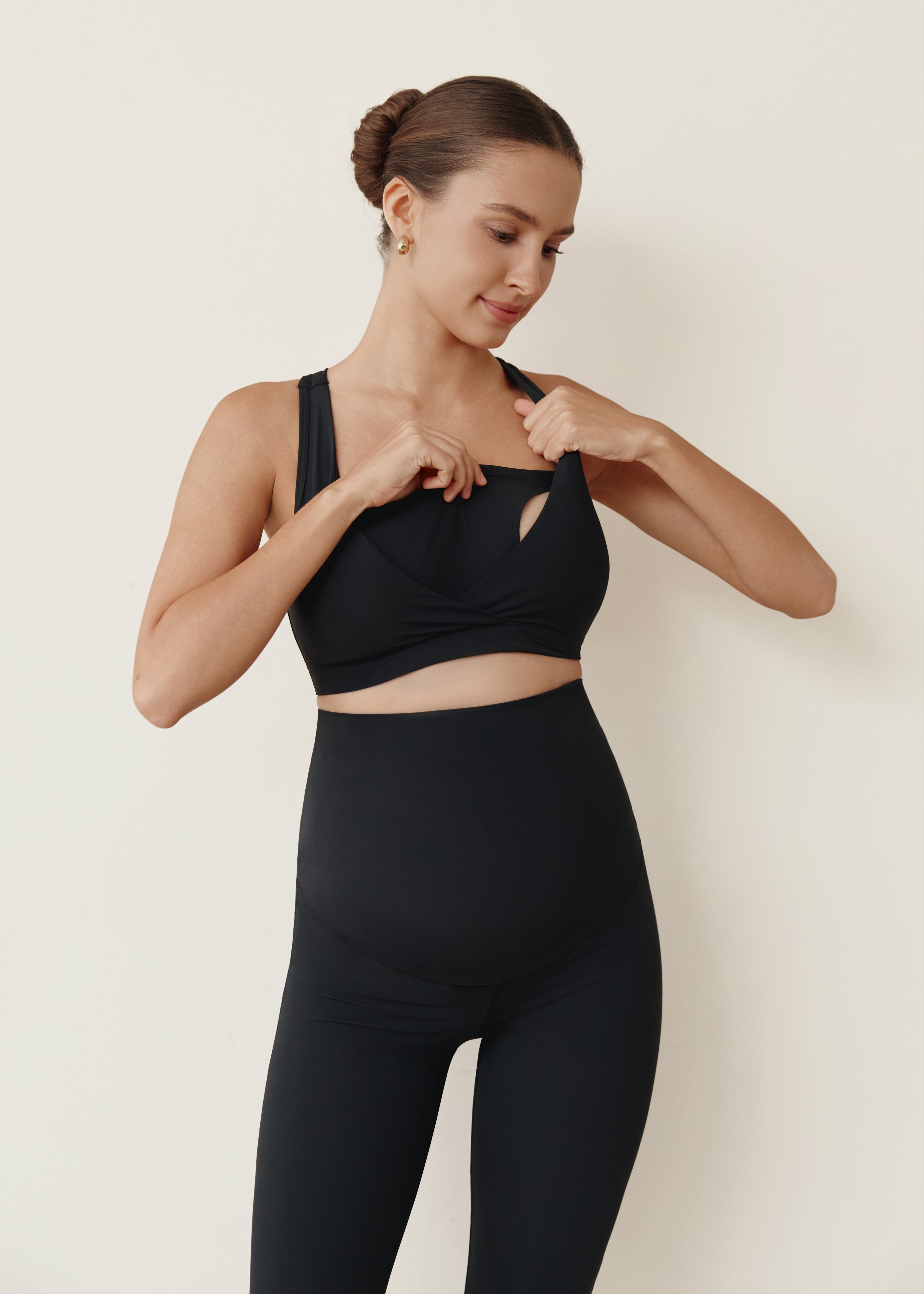 Keep Me Close Maternity Sports Bra - Black