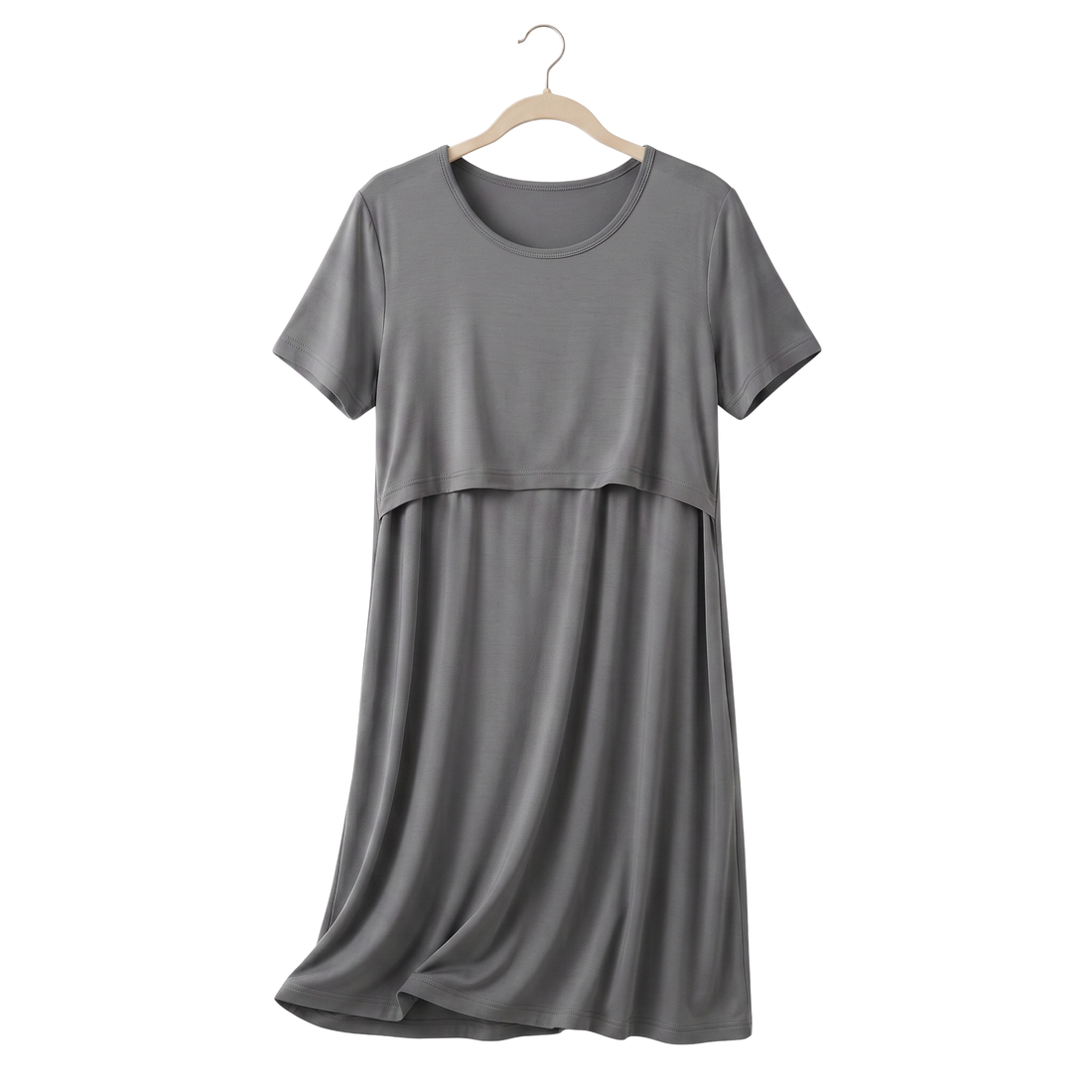 Soft Serenity Bamboo Birthing Gown - Grey