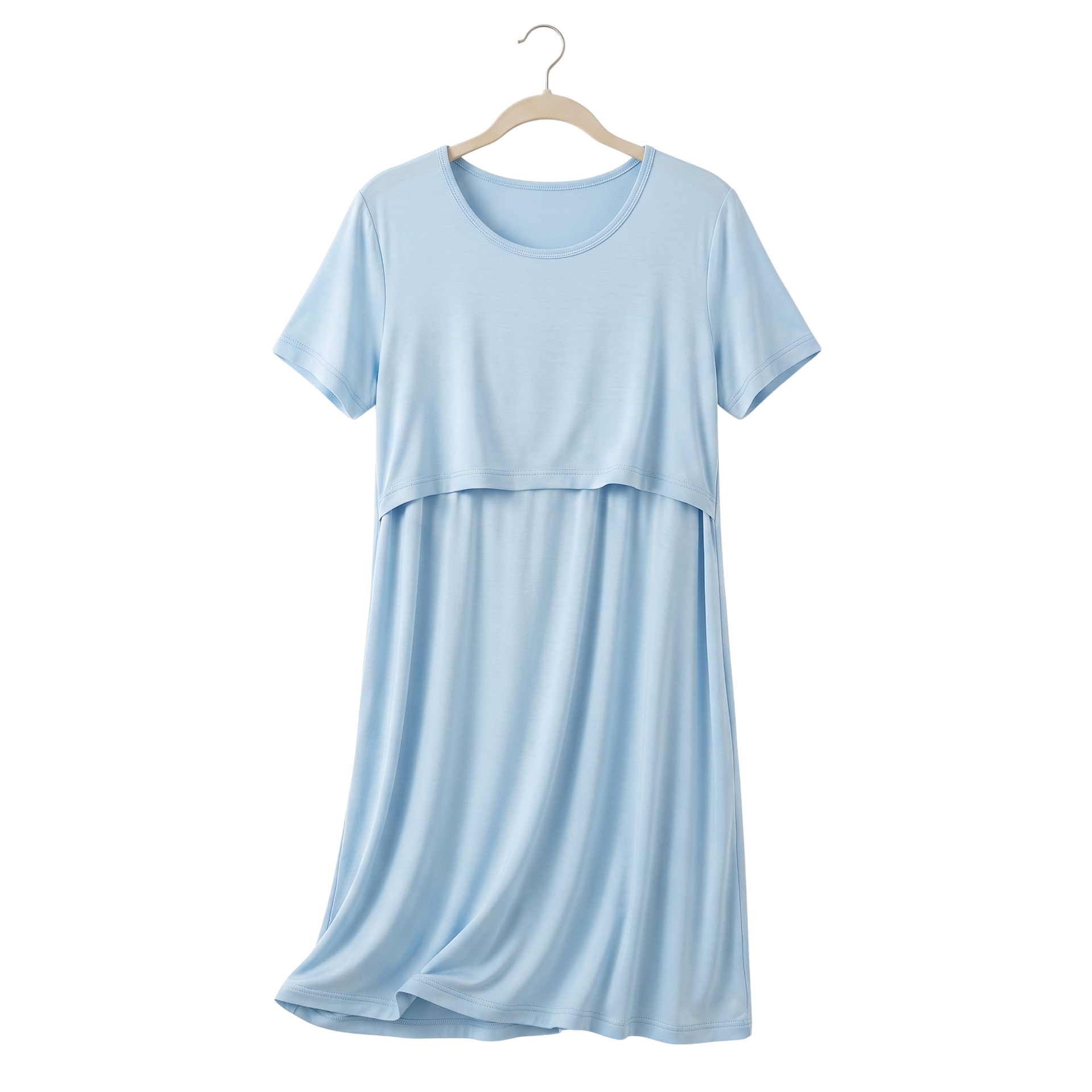 Soft Serenity Bamboo Birthing Gown - Sky Blue