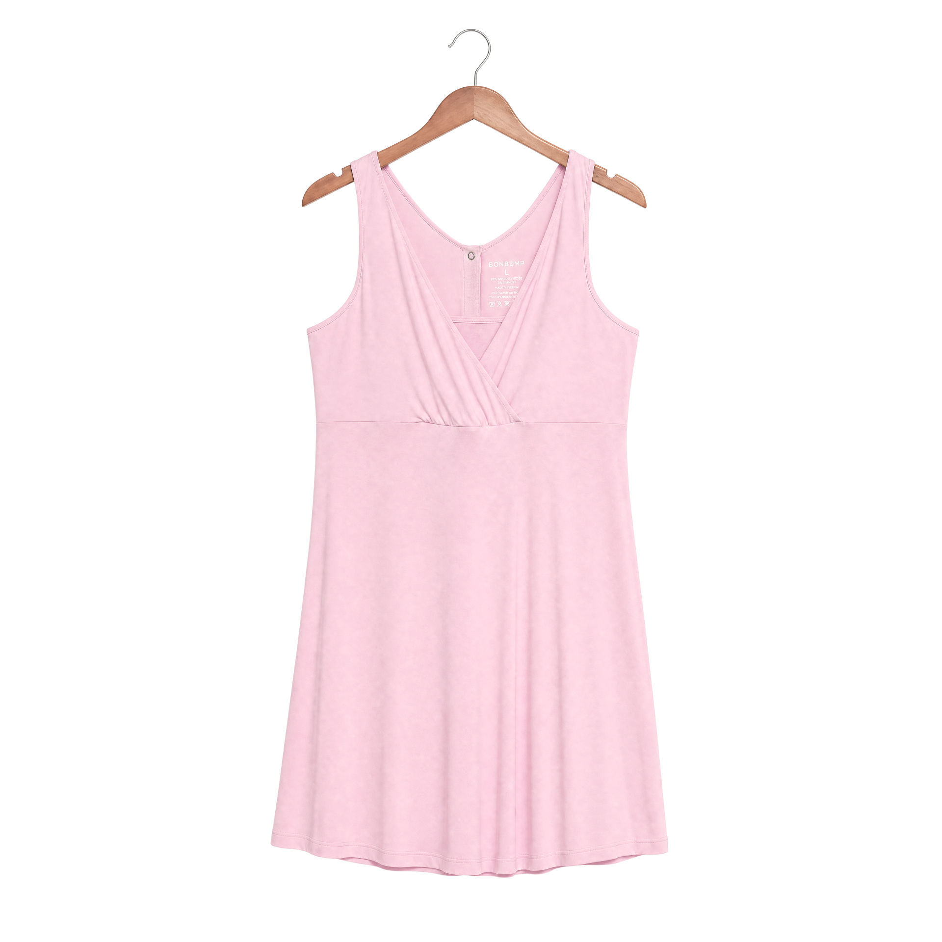 Comfy Cloud Bamboo Birthing Gown - Baby Pink