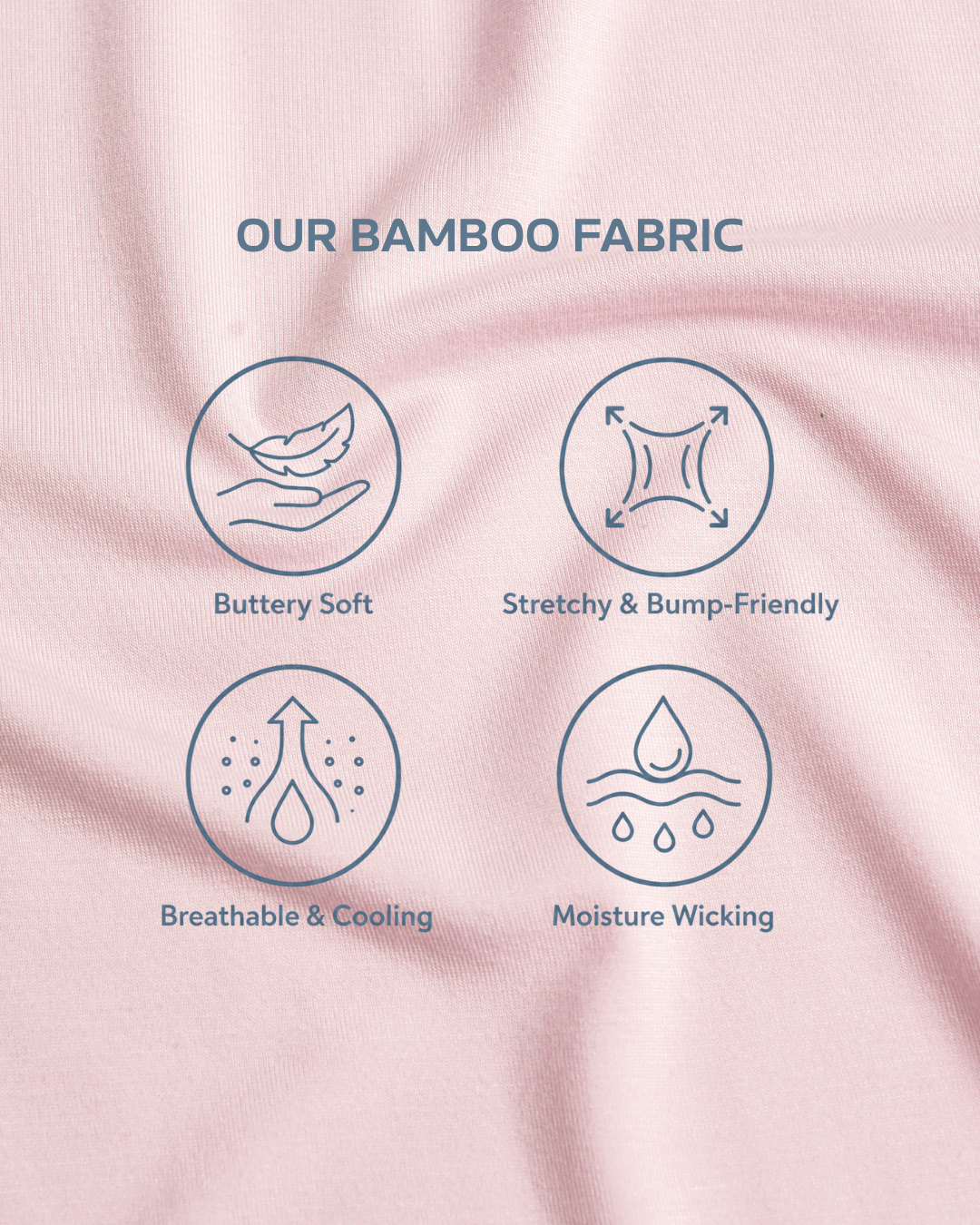 Comfy Cloud Bamboo Birthing Gown - Baby Pink