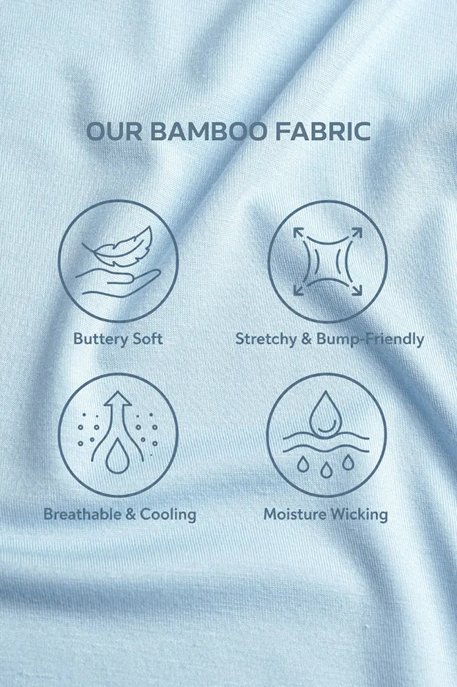 Bonbump blue bamboo wide-leg pants for travel, lounging, and everyday wear