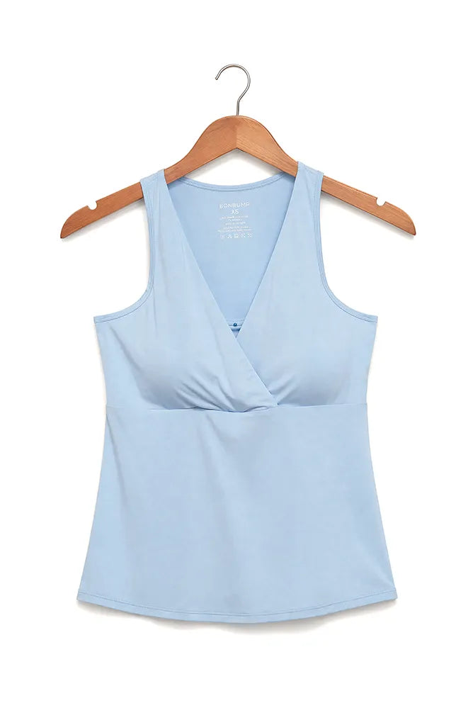 Breezy Nest Bamboo Nursing Tank in Blue by Bonbump