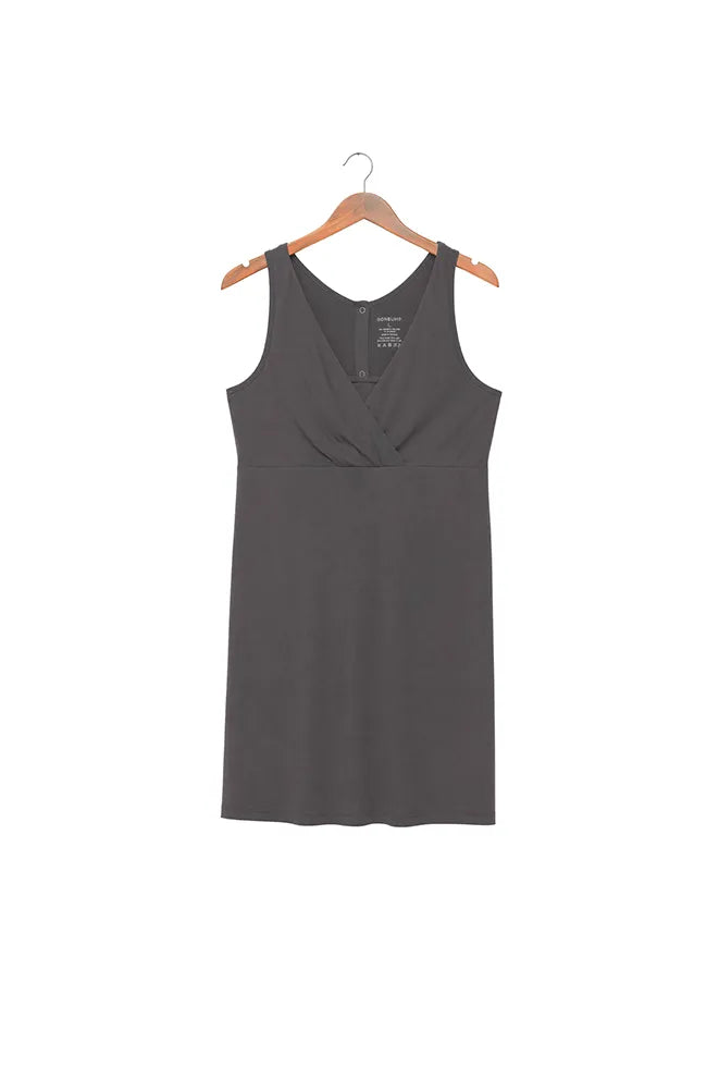 Comfy Cloud Bamboo Birthing Gown in Grey designed for labor and delivery