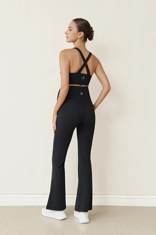 Flow With Me Flare Leggings in Black by Bonbump