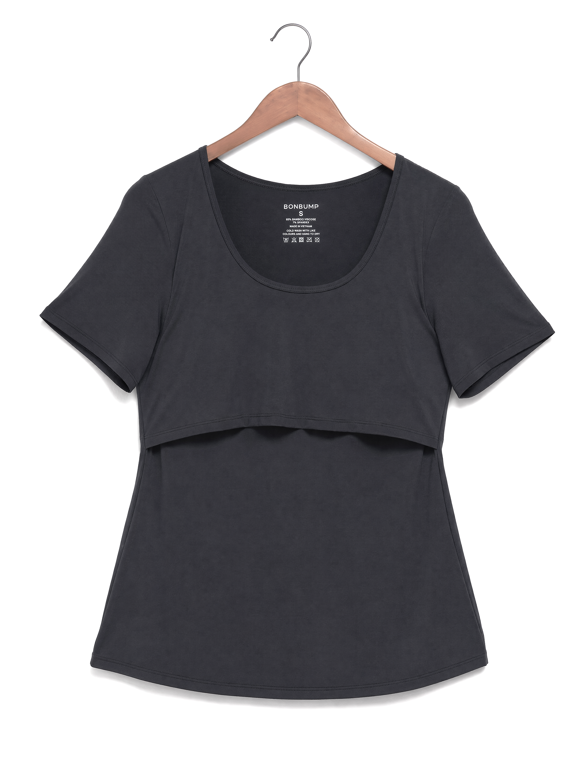 Mama Love Bamboo Nursing Top - Grey