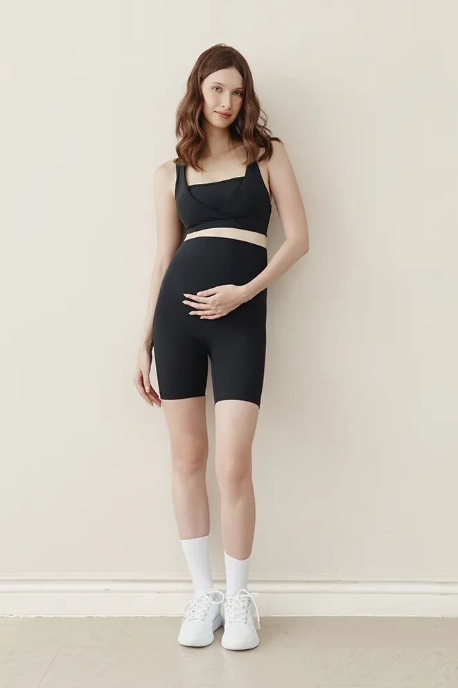Move With Me Biker Shorts in Black by Bonbump