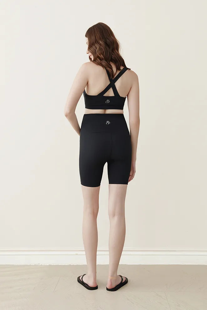 Move With Me Biker Shorts in Black by Bonbump