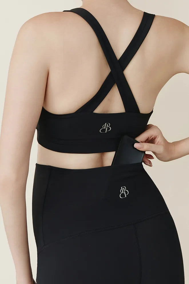 Black Move With Me biker shorts for postpartum recovery, mobility, and everyday wear