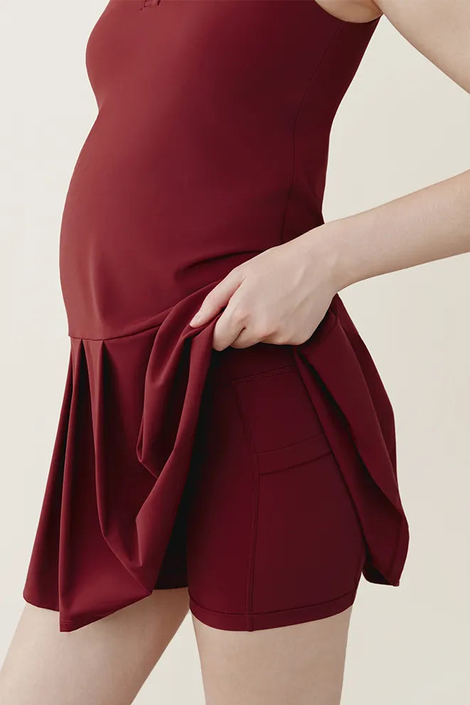 Rally Ready maternity dress in Burgundy for walking and prenatal workouts