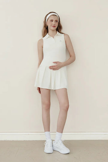 Rally Ready Tennis Dress in Cream by Bonbump